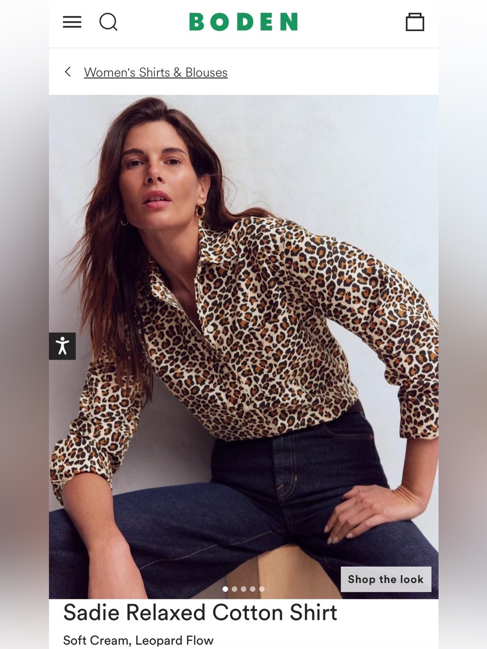 Boden Sadie cotton shirt